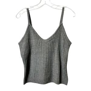 AVEC LES FILLES GREY WOMEN TANK TOP SOFT POLYESTER BLOUSE BRAND NEW SIZE LARGE